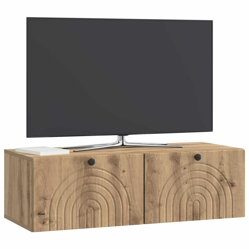 TV Stand, 30cm H x 99cm L x 41cm W, Artisan Oak