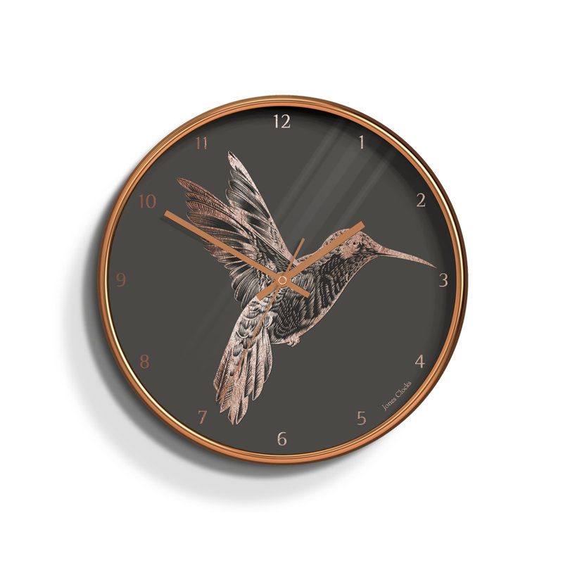 Wall Clock, Copper/Grey