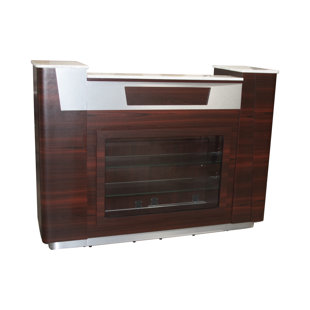 Avon 2 Person Rectangle Glass Reception Desk