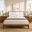 Luca solid wood boucle upholstered headboard bed frame-131499531-131499532