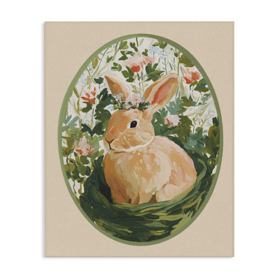 Bloom Nest Bunny Canvas, design by Yen