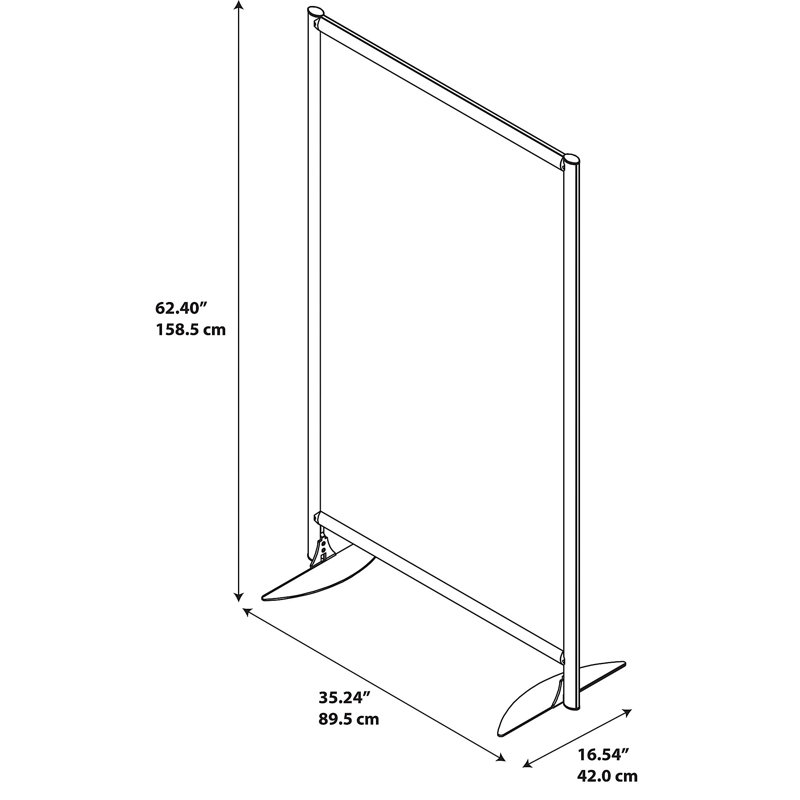 1 cloison ou panneau, Blanc / Aluminium anodisé