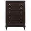 Commode 5 tiroirs Brun Niguel