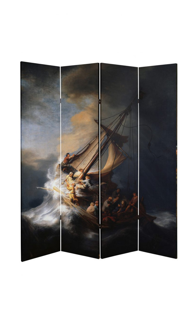 Sarratt 63'' W x 71'' H 4 - Panel Folding Room Divider Bloomsbury Market