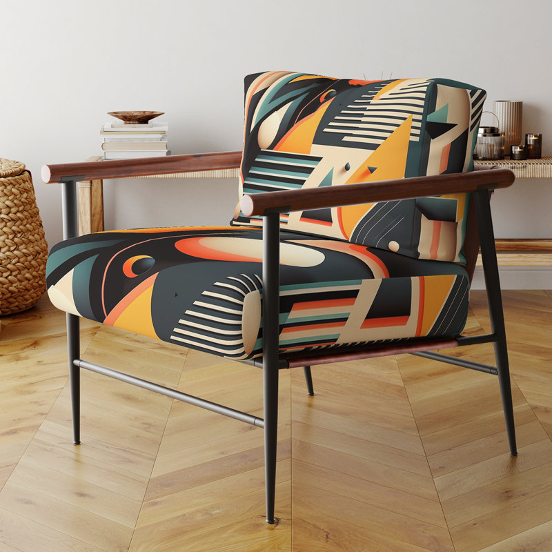 Fauteuil d'appoint rembourré Briadale, Noir, noir, noir, noir