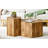 Modern Minimalist Set Of Two Hexagonal MDF Coffee Tables.Modern MDF Coffee Table, With Complex Texture Patterns, Style And Texture Coffee Table To Redefine Your Interior Decoration.