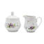 Ensemble de sucrier et pot à crème en porcelaine blanche Nika