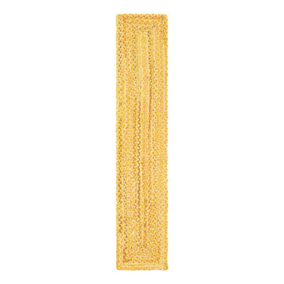 Kahwajian Hand-Braided Cotton Yellow Area Rug