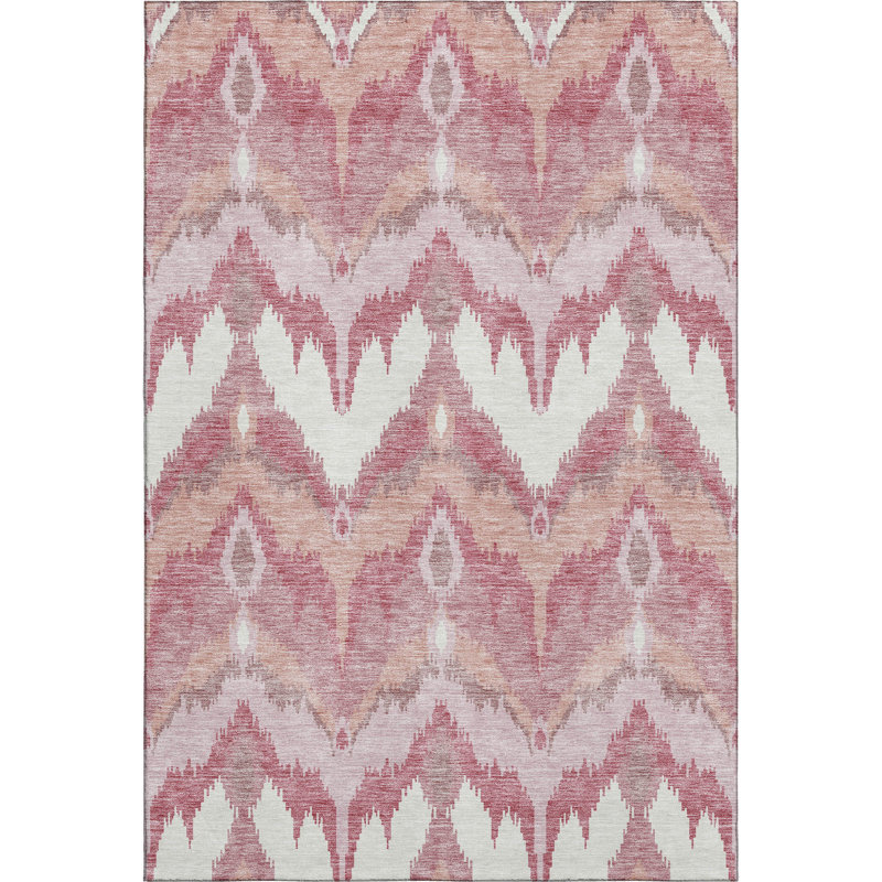 Premium Machine Washable Prisco Blush Rug, Rectangle 8' x 10'