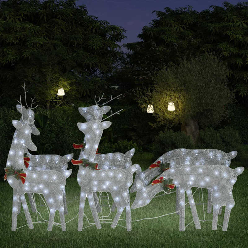 Ensemble de 6 décorations extérieures en tissu de Noël