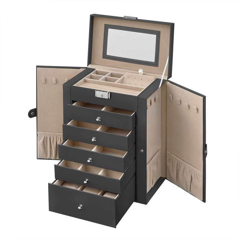 Wood Jewellery Box +, Black