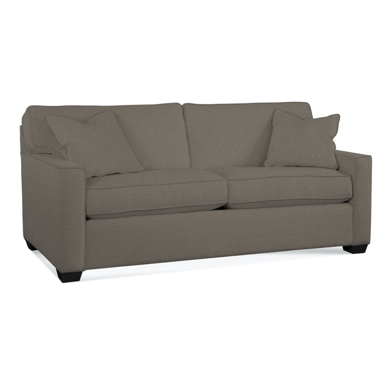 Frye 81'' Upholstered Sofa, Black , Gray Sugar Performance; 0863-84