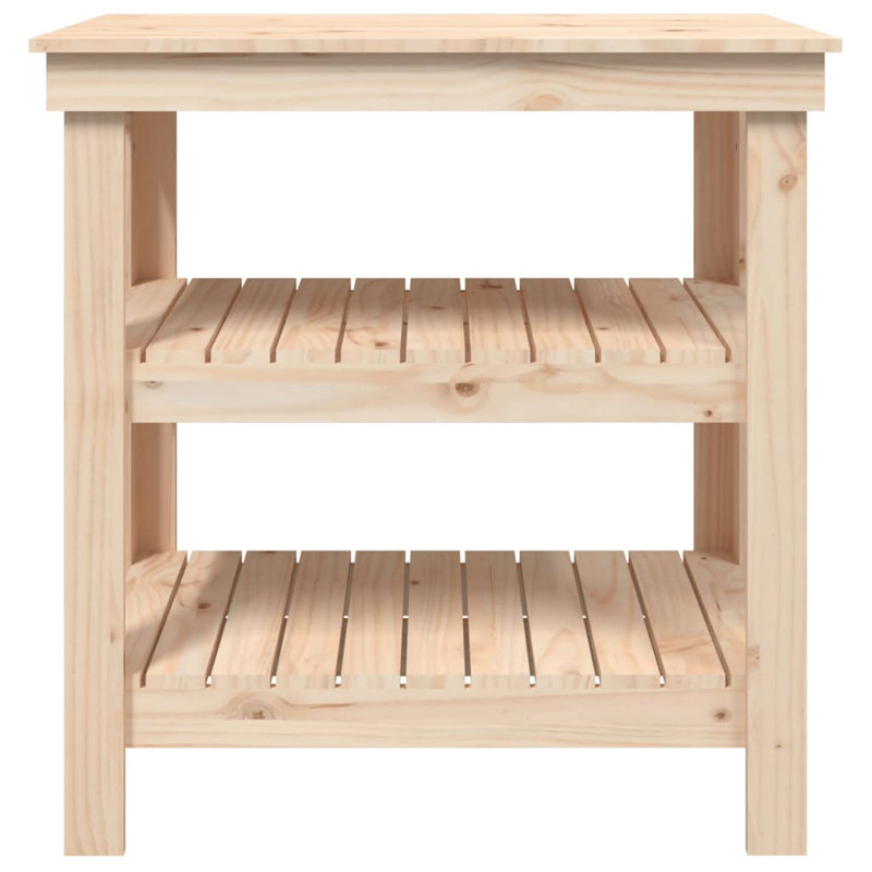 78.5cm W Solid Wood Top Workbench