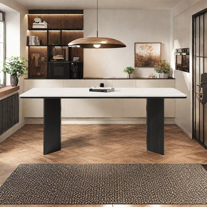 Table de salle à manger en bois massif, H 29,53 po x L 70,87 po x l 31,5 po