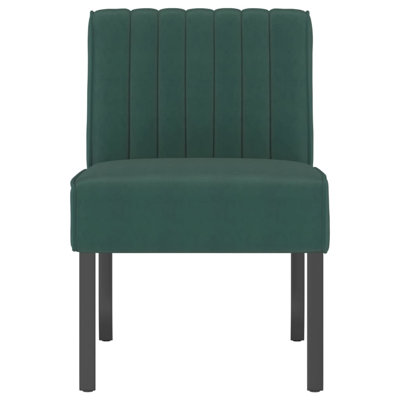 Rilynne Chair Upholstered Accent Slipper Lounge Chair with Wood Legs Velvet