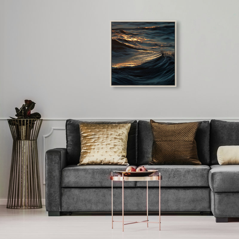 Sunset Sea I Print by Oliver Gal, 17" H x 17" W, Silver Floater Frame