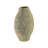 17.5" Gold Ceramic Accent Vase with Vertical Ribbed Texture