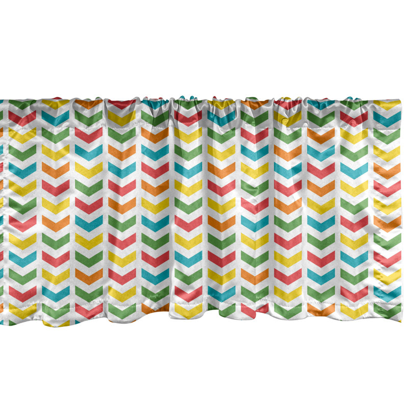 Multicolore cantonnière Ambesonne, L 54 po x L 12 po