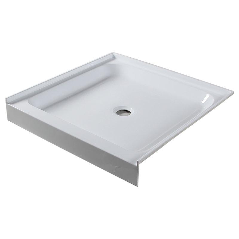 Base de douche simple l 36 po x P 36 po, Noir mat