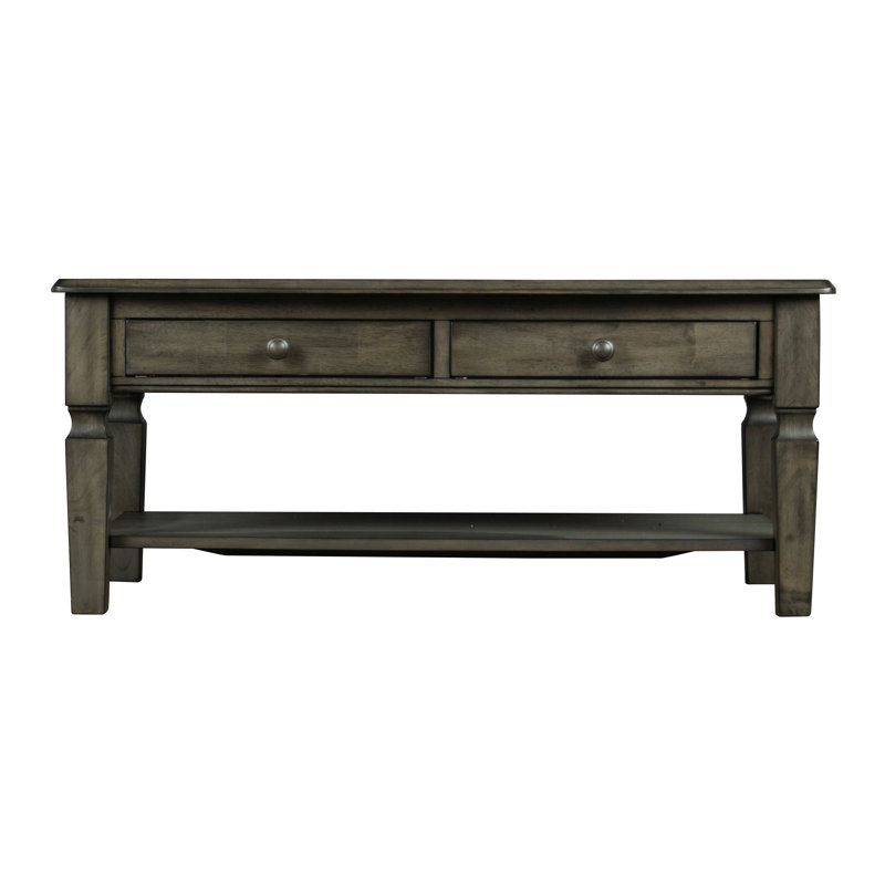 Table basse avec rangement Leta, Gris