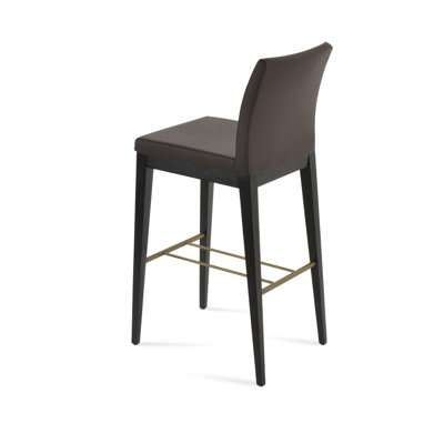 Tabouret de bar et de comptoir en bois de frêne noir Aria