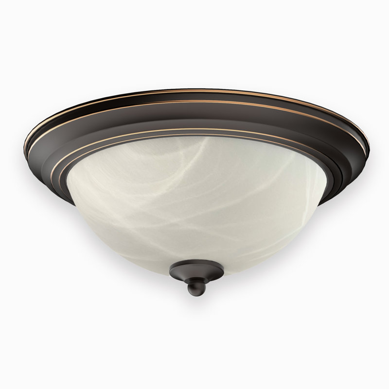 Plafonnier encastré en verre Charie, H 6 po x l 11 po x P 1,60 po