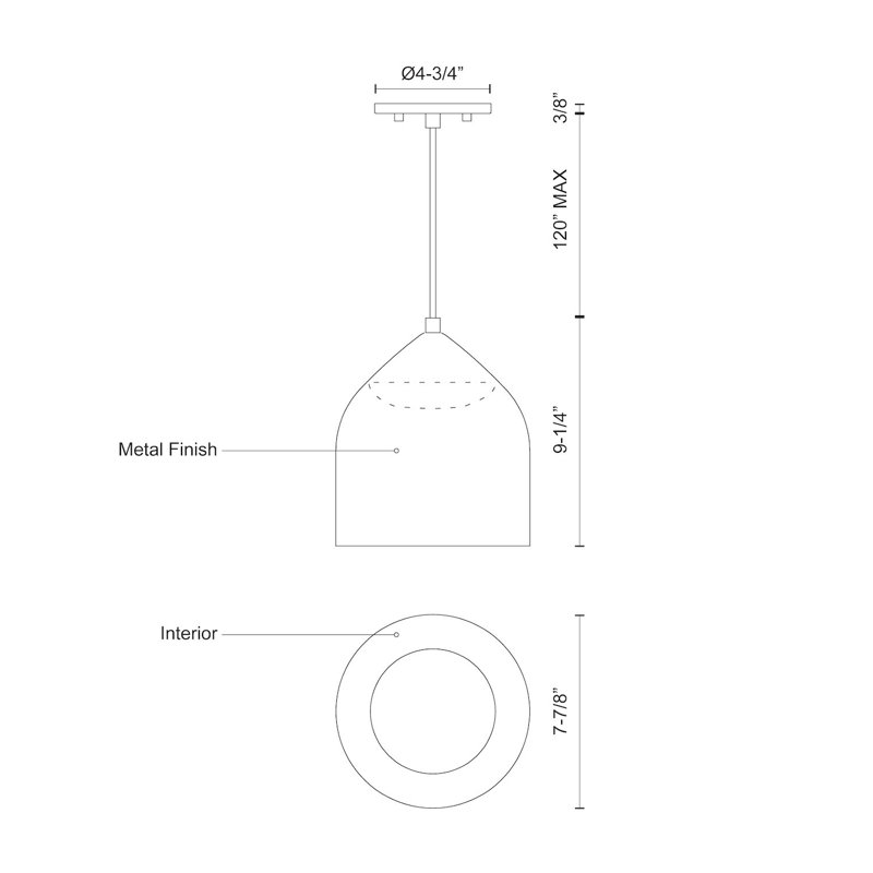 Helena Smooth Spun 9'' White/Silver Aluminum LED Pendant