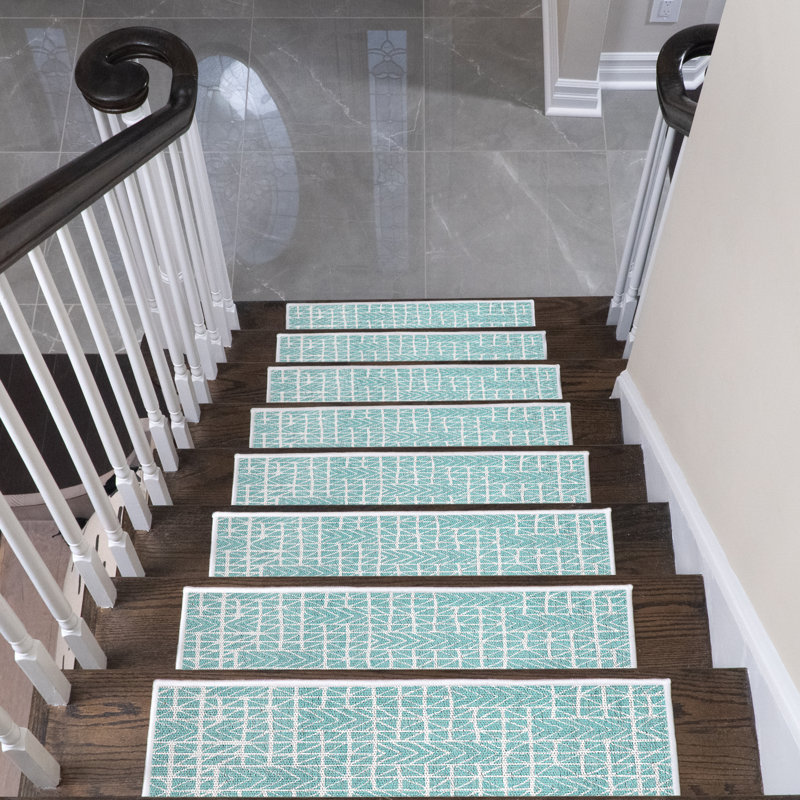 Tapis d'escalier Hudson, Bleu sarcelle clair, 10
