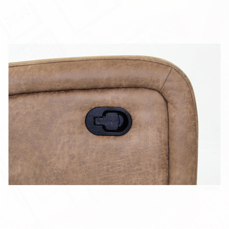Fauteuil inclinable manuel en cuir synthétique, Châtaigne