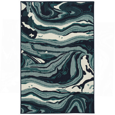 Tapis moderne, abstrait et texturé