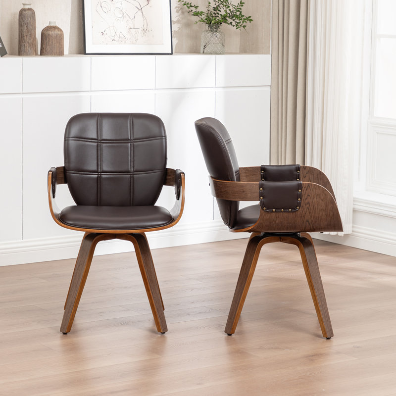 Ensemble de 2 chaises de salle à manger Braiden, Brun