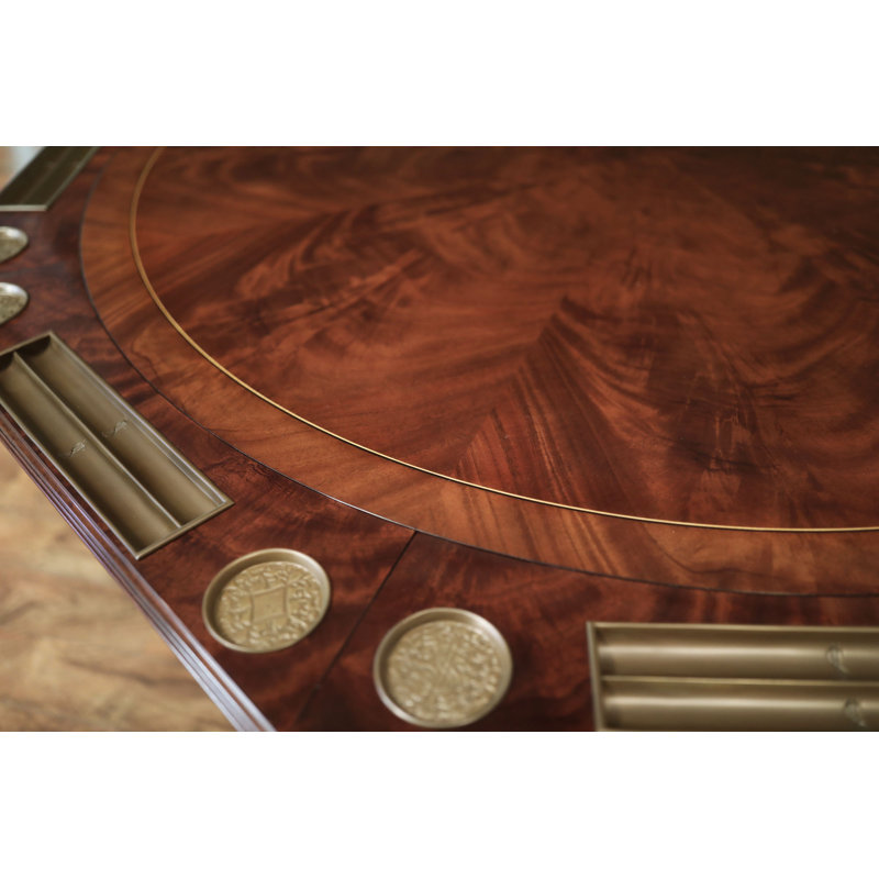 Round Expanding Dining Table & Poker With Table Two Leaf Storage Cabinets