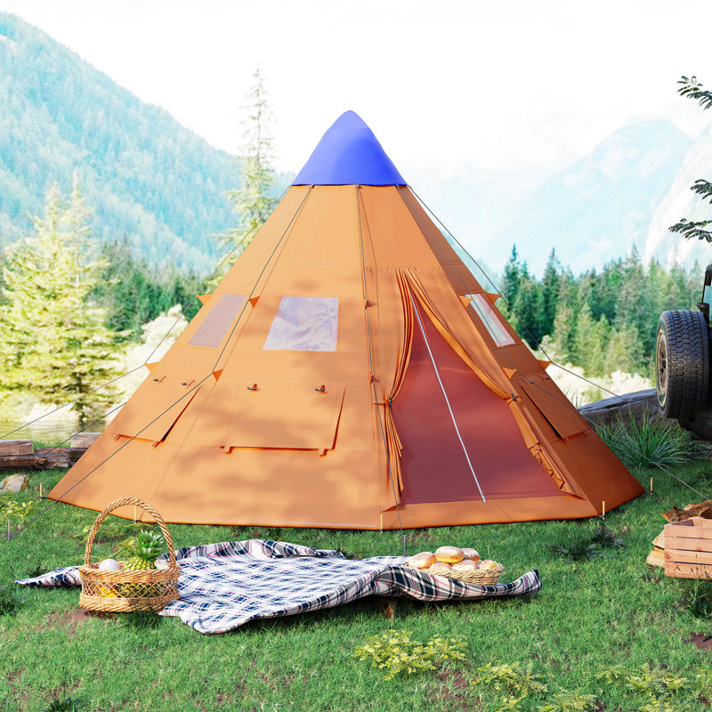 6 Person Tent, Orange