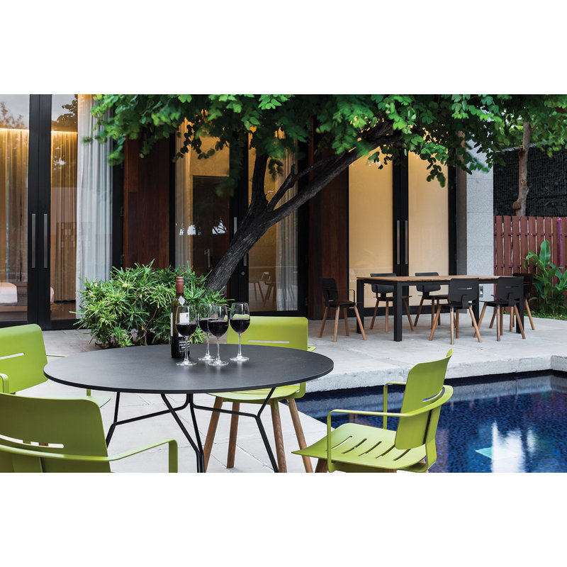 Serac Dining Table, Ceramic Gray