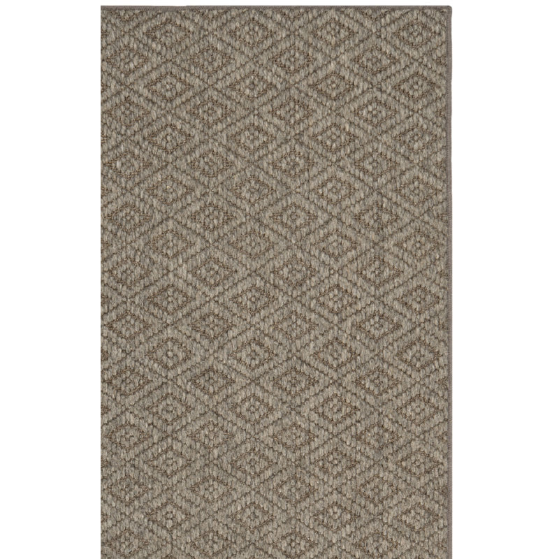 Tapis géométrique en laine et sisal Diamond, Rectangle 8 pi x 11 pi