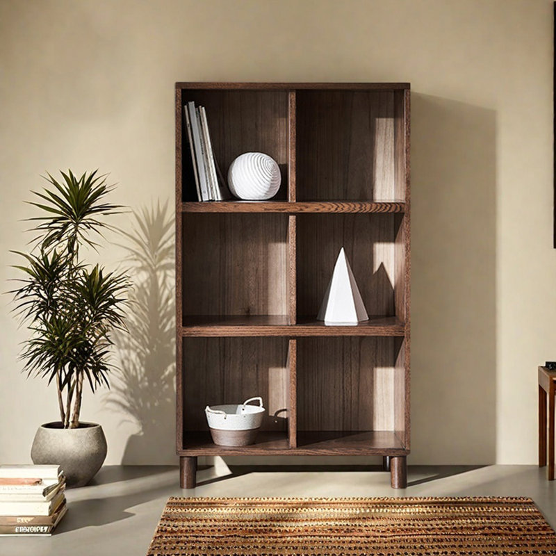Bibliothèque en bois massif de style italien, (3 tablettes) H 46,85 po x l 27,24 po x P 12,6 po