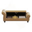 Banc de rangement rembourré et capitonné