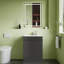 Clydeen 600 mm Freestanding Combined Vanity Unit with Drop In Ceramic Basin-1923367689