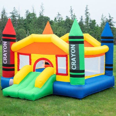 12.66' x 8.83' Bounce House Slide Without Air Blower