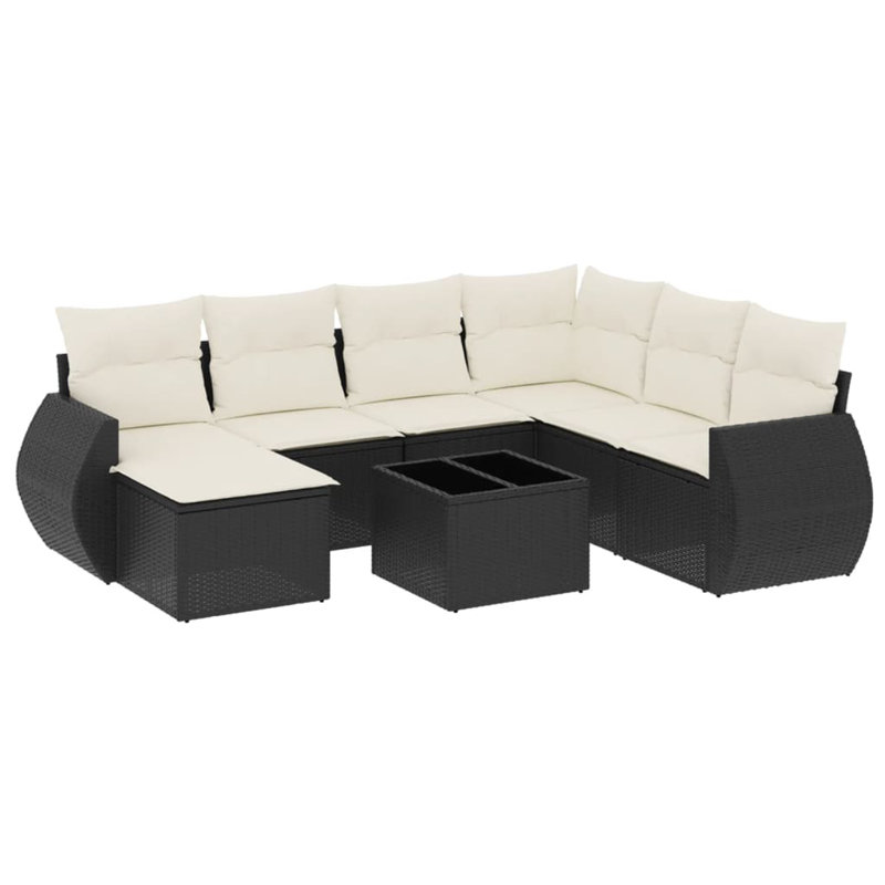 Ensemble de canapé de patio avec coussins 8 pièces Vidaxl