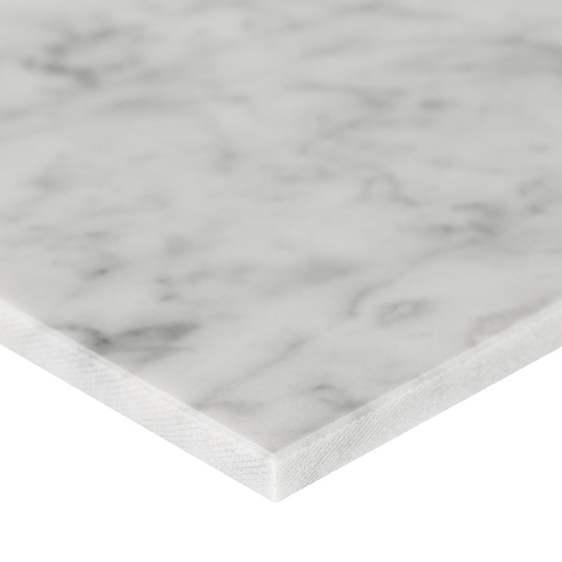 Carreau de marbre blanc poli Carrara pour plancher et mur 12 po x 12 po Carrara