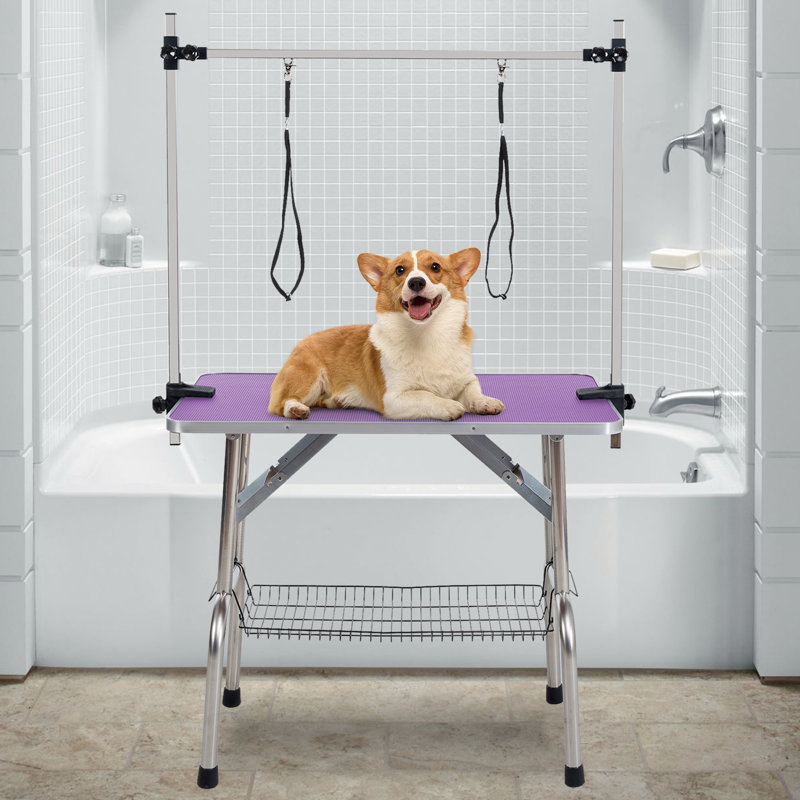 Table de toilettage de table H 65,5 po x l 42 po x P 23,6 po, H 66,92 po x l 42 po x P 24 po, Mauve