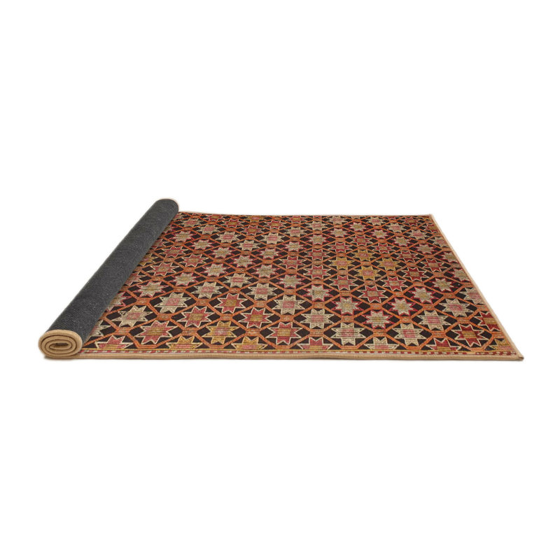 Tapis brun contemporain, Rond 4 pi