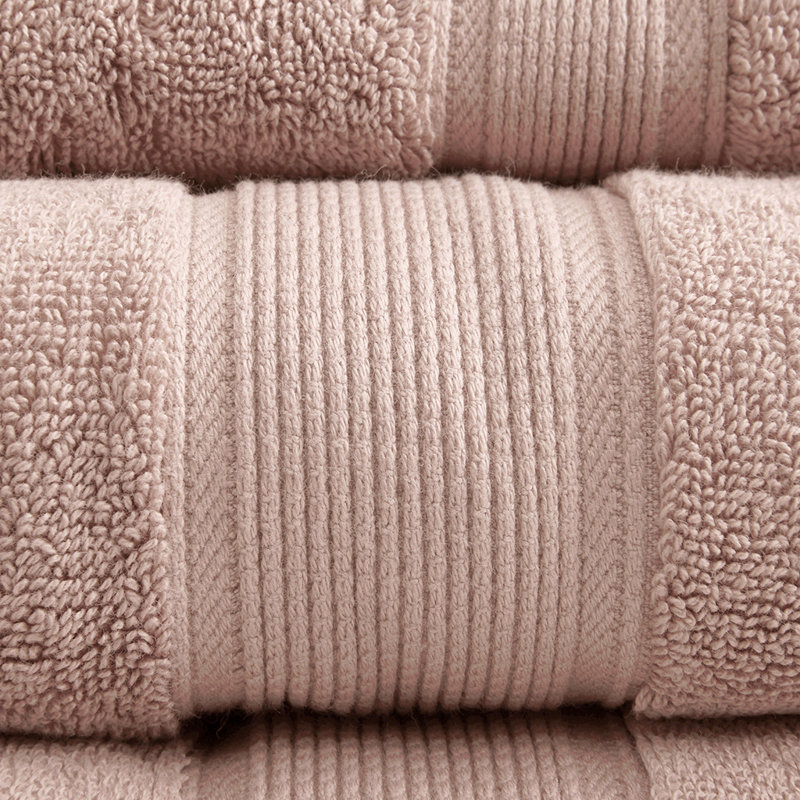 100% Cotton 8 Piece Antimicrobial Towel Set, Blush