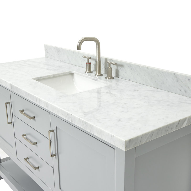 Bayhill 61" W Single Bathroom Vanity Set, Gray, 49"