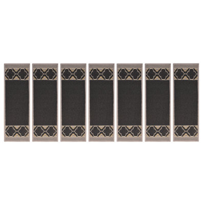 Tapis d'escalier noir antidérapant