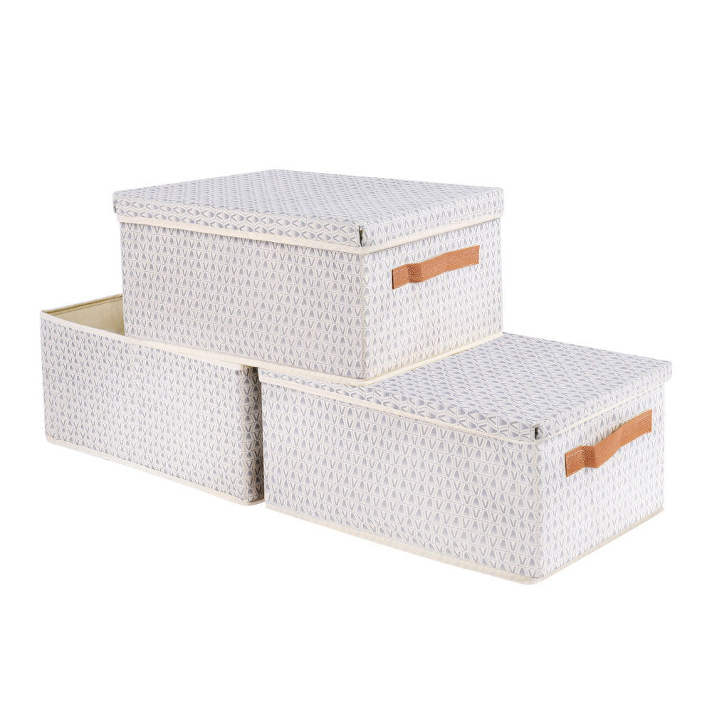 Latitude Run® Fabric Storage Bin Set of 3 Wayfair