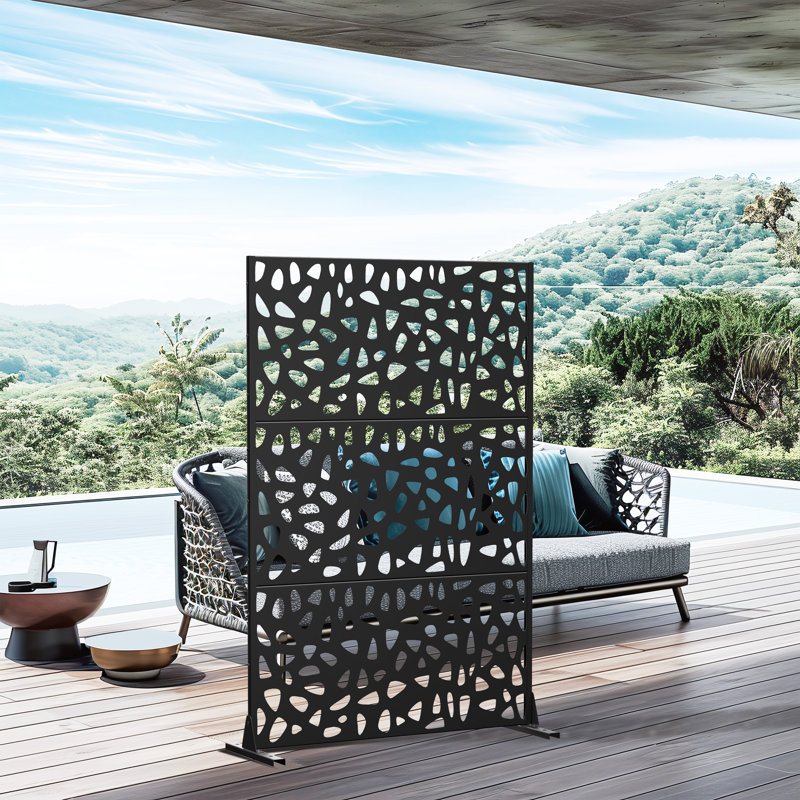 Chloe  Black Metal Privacy Screen