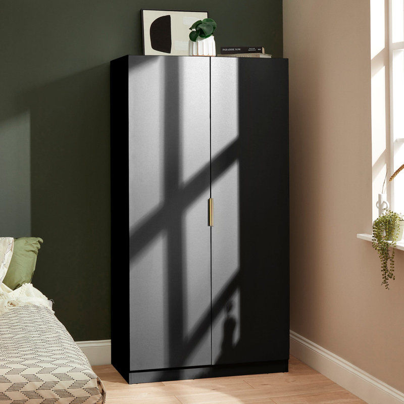 Glenhaven Tall Cabinet / Wardrobe - White, Black