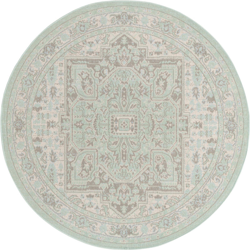 Marciel Oriental Indoor Rug, Round 5'